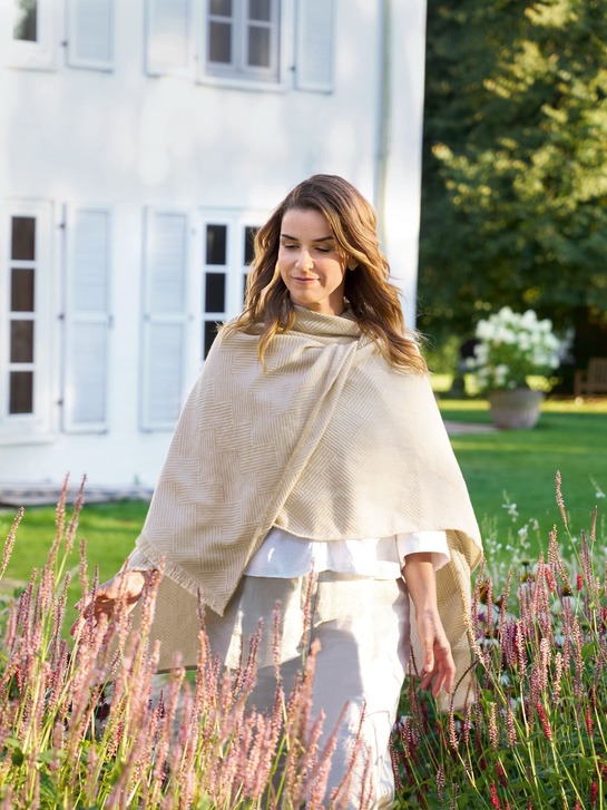 Poncho Chamonix Beige